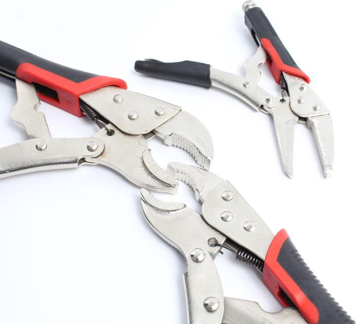 Actual product image XPOtool 3pcs. Set of Gripping Pliers Locking Pliers 175/250mm Long Nose Pliers 125mm Self-grip Pliers with H (250 mm)