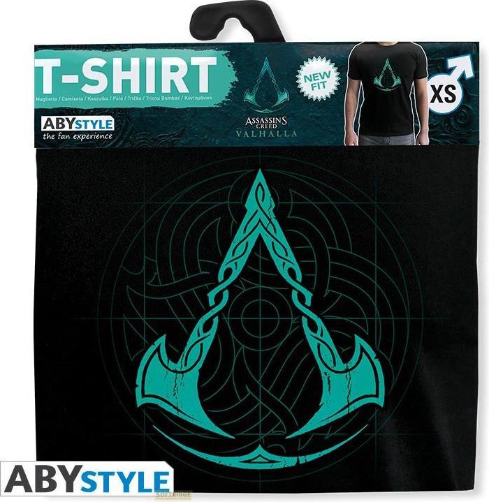 Produktbild ABYstyle ASSASSINS CREED - Tshirt - Valhalla Crest - man SS black - new fit (M)