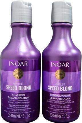 Produktbild Inoar Professional Absolut Speed Blond Shampoo & Conditioner 250ml 8.45oz (250 ml, Flüssiges Shampoo)