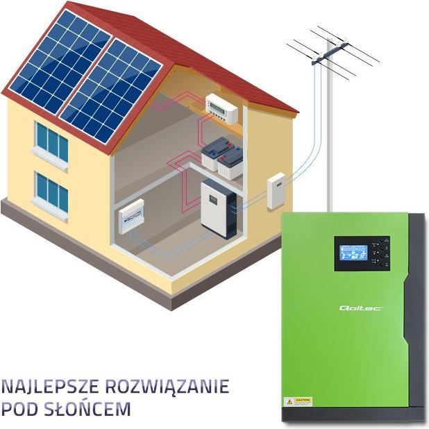 Produktbild Qoltec 53886 Hybrid-Solarwechselrichter