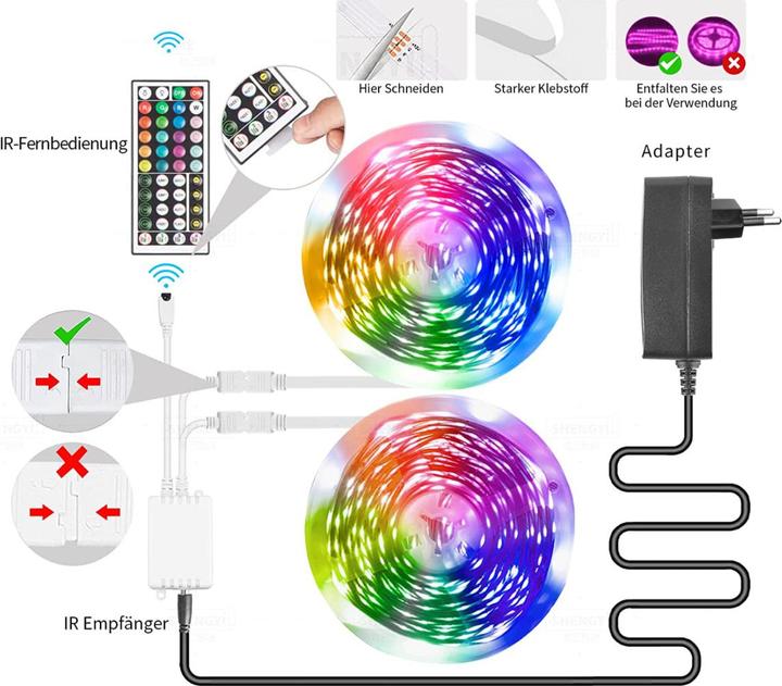 Image du produit Lumina Swiss Kit de bandes LED 20m Smart (RGB) (RGB, 2000 cm, Intérieur)