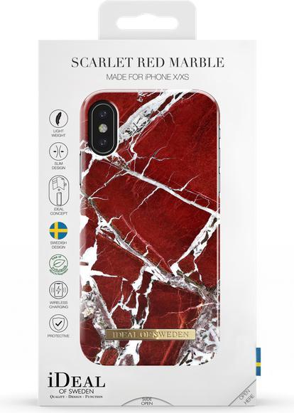 Produktbild iDeal Of Sweden Scarlet Red Marble (Apple iPhone X, Apple iPhone XS)