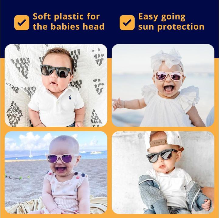 Actual product image Baby Sunnies Baby-Sonnenbrille mit Band Schwarz