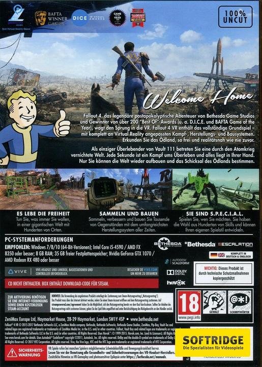 Immagine prodotto Bethesda Fallout 4 VR (PC, DE)