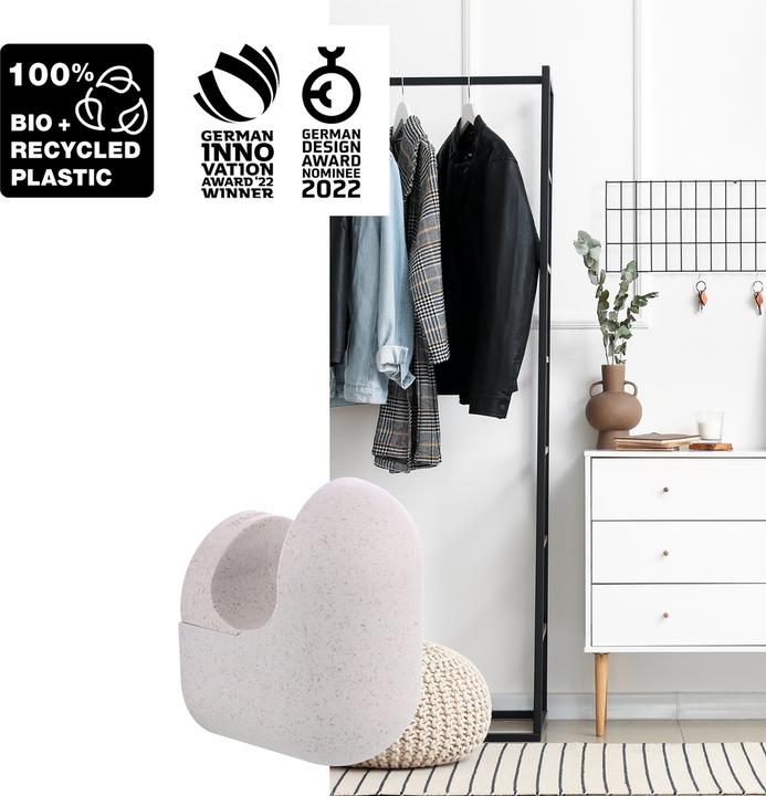 Actual product image Wagner System design yourself coat hook PILL WH 0414 with 1 hook grey, 1 pc.