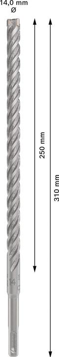 Productafbeelding Bosch Zubehör SDS-plus-5X boor 14x250x310, mm 1 st. (14 millimeter)
