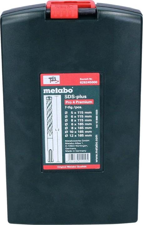 Productafbeelding Metabo SDS-plus Pro 4 (5 mm, 6 mm, 8 mm, 10 mm, 12 mm)