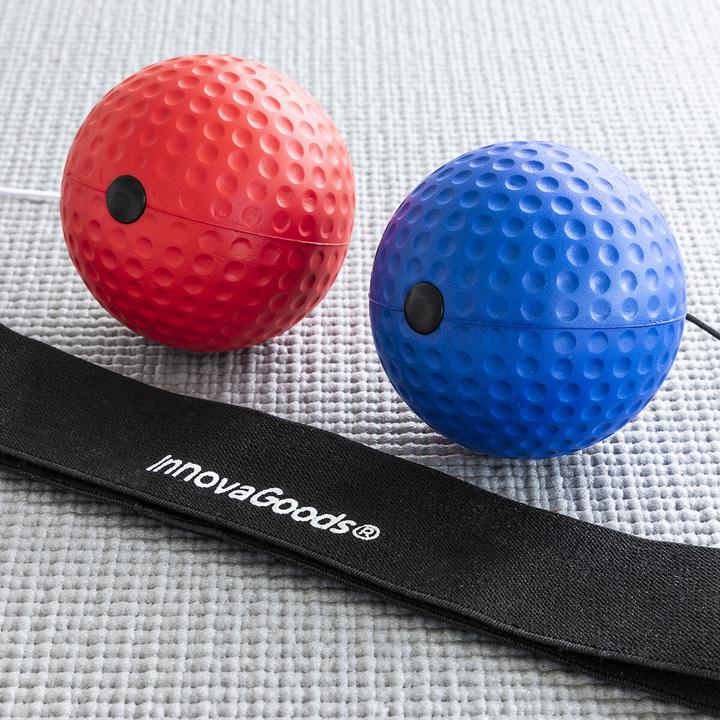 Immagine prodotto InnovaGoods Set di palline per allenamento e riflessi Balxing (3.80 cm, 0.03 kg)