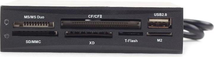 Image du produit Gembird FDI2-ALLIN1-02-B - Lecteur de cartes - tout-en-un - 8,9 cm (3,5 pouces) (USB 2.0)
