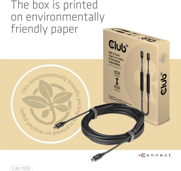 Actual product image Club 3D C - C (5.50 m, USB 3.2 Gen 2)