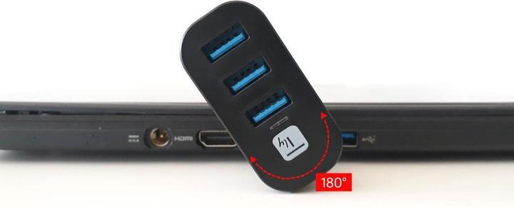 Immagine prodotto Techly Mini Hub rotante con 3 USB 3.0 (USB-C, 3 Porti)