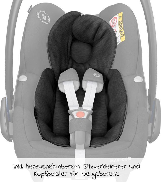 Actual product image Maxi-Cosi Reboarder 3in1 infant car seat & reboarder set from birth (Baby car seat, Reboarder, ECE R129/i-Size Standard)