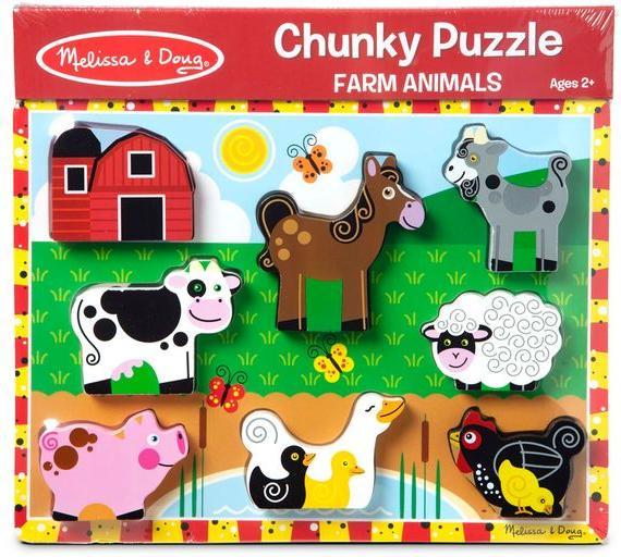 Actual product image Melissa & Doug Encastrement Ferme (fr-de-en-es) (7 pieces)