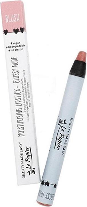 Image du produit Le Papier Nude Pink Moisturising Vegan Glossy Lipstick Blush 6g (Nude Pink Moisturising Vegan Glossy Lipstick Blush 6g)