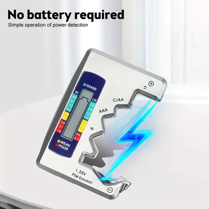 Image du produit PhoneLook Testeur de piles universel intelligent avec affichage LED intégré de la charge des piles