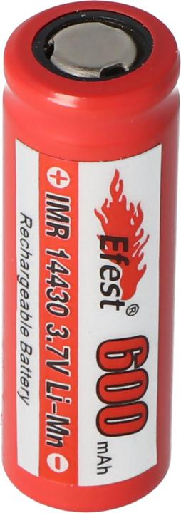 Efest Akku IMR 14430 (Pluspol flach) (1 Stk., 14430, 600 mAh)
