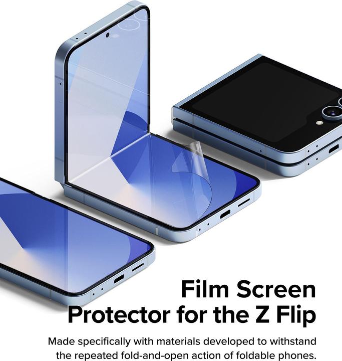 Actual product image Ringke Screen Protector for Galaxy Z Flip 6 DUAL EASY FILM 2 pack (2 Piece, Samsung Galaxy Z Flip6)