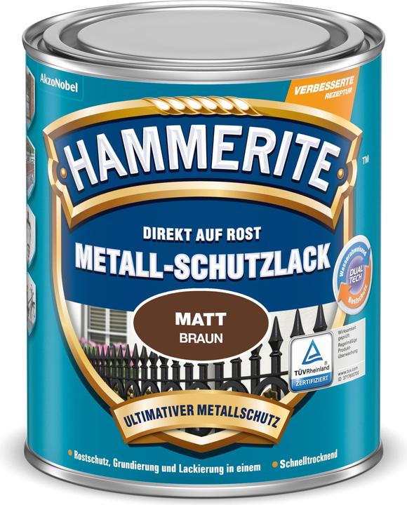 Produktbild Hammerite Metall-Schutzlack braun Matt (750 ml, Braun)