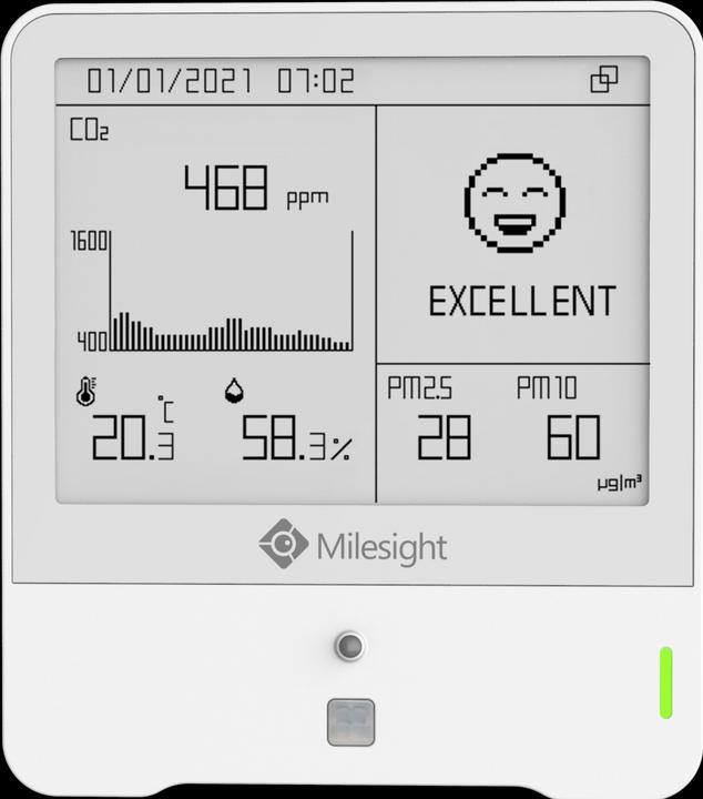 Actual product image Milesight iot lorawan indoor ambience monitoring sensor am319 o3