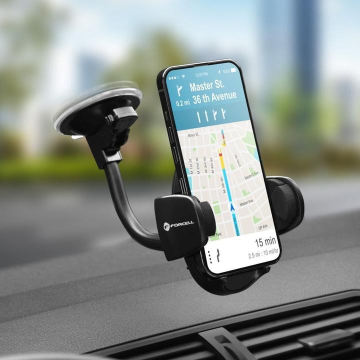 Immagine prodotto Forcell Stylus F-GRIP Oval 17 cm car holder for windshield / dashboard / air vent black