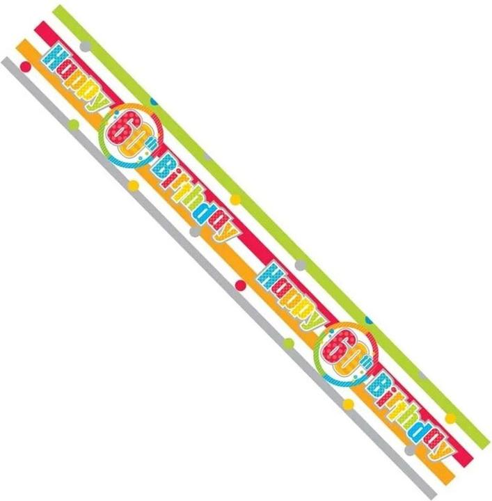 Actual product image Apac Foil Rainbow 60th Birthday Banner