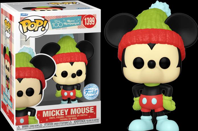 Actual product image Funko Pop! Disney 100th: Retro Reimagined - Mickey Mouse (Special Edition) #1399 Vinyl Figure