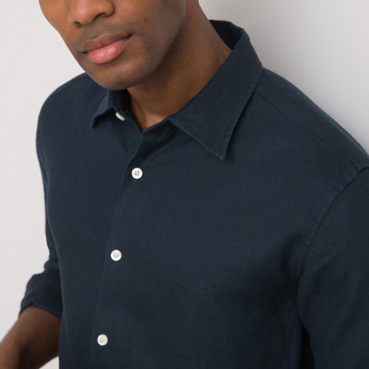 Image du produit La Redoute Collections Chemise droite en lin Signature à manches longues (XL)