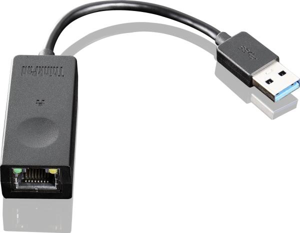 Actual product image Lenovo ThinkPad USB 3.0 Ethernet adapter - Network adapter - USB 3.0 - Gigabit Ethernet - FRU - f... (USB 3.0, RJ45 (1x))