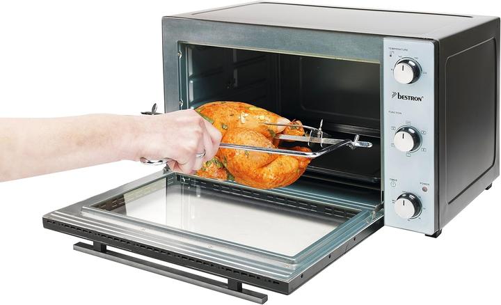 Actual product image Bestron Grill oven with rotating spit, pizza stone and convection function