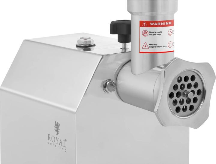 Produktbild Royal Catering Fleischwolf Edelstahl Elektrisch 70 Kg H Reverse Funktion Metallgetriebe 600Watt