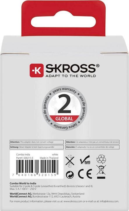 Image du produit Skross Combo World - Inde