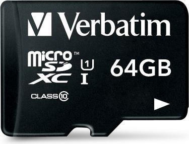 Produktbild Verbatim Tablet U1 Microsdhc/Sdxc Card (64 GB, microSDHC, U1, UHS-I)