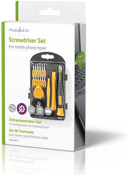 Image du produit Nedis Phone/tablet repair set | 17-in-1 | PC / Smartphone / Tablette (17 pièces)