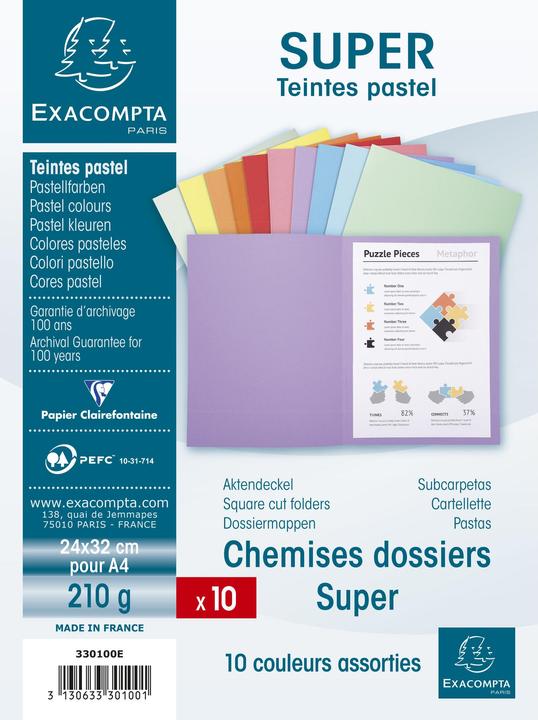 Actual product image Exacompta Collection folders - File covers (A4, 10 x)