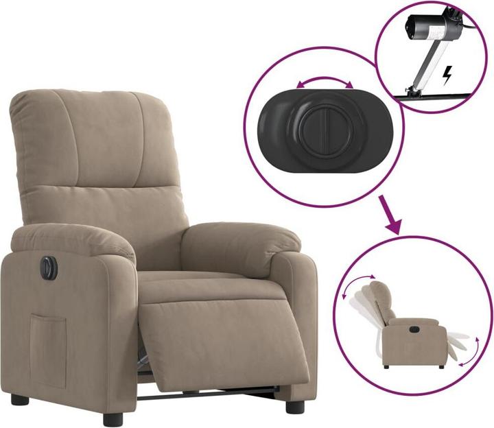 Productafbeelding VidaXL Relaxfauteuil elektrisch microvezel
