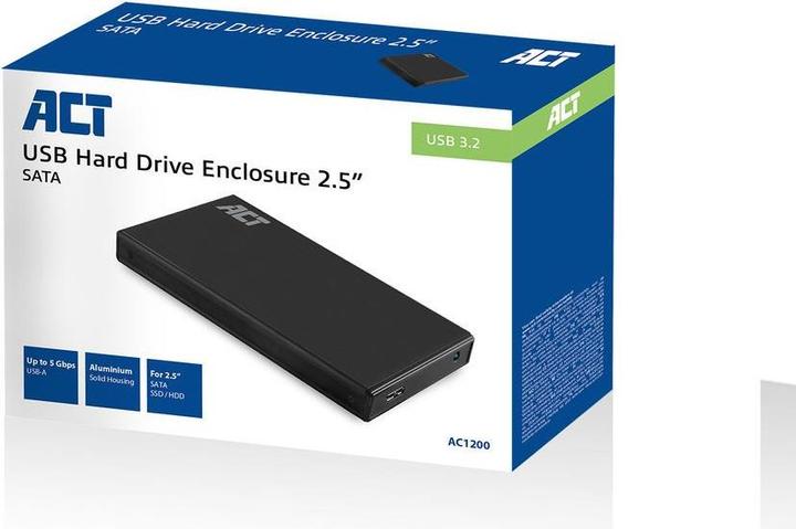 Produktbild AC1200 Speicherlaufwerksgehäuse HDD / SSD-Gehäuse Schwarz 2.5" (2.5")