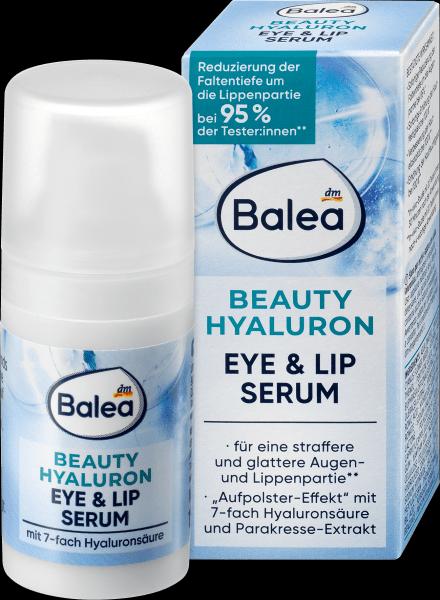 dm Balea Beauty Hyaluron Eye & Lip (Serum, 15 ml, Tag + Nacht)