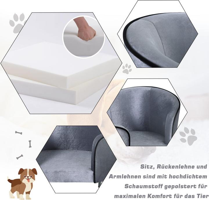Produktbild PawHut Luxus Hundecouch mit einem weichen Kissen (Hund)