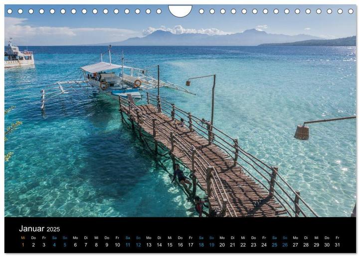 Produktbild Philippinen Foto Wandkalender 2025 (Wandkalender 2025 DIN A4 quer), Monatskalender (A4)