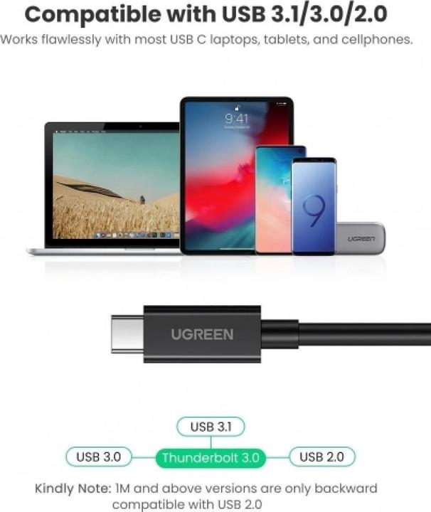 Produktbild Ugreen Thunderbolt 3 USB-C Kabel (0.50 m, USB 3.1)