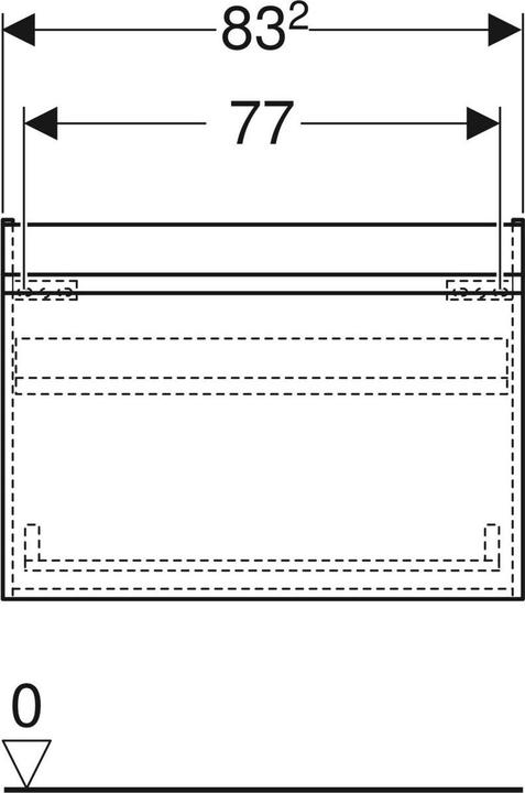 Immagine prodotto Geberit Mobiletto per lavabo Renova Plan, con 1 cassetto, 83,2x60,6x44,6cm, 501910 (83 x 44,5 x 60,5 cm)