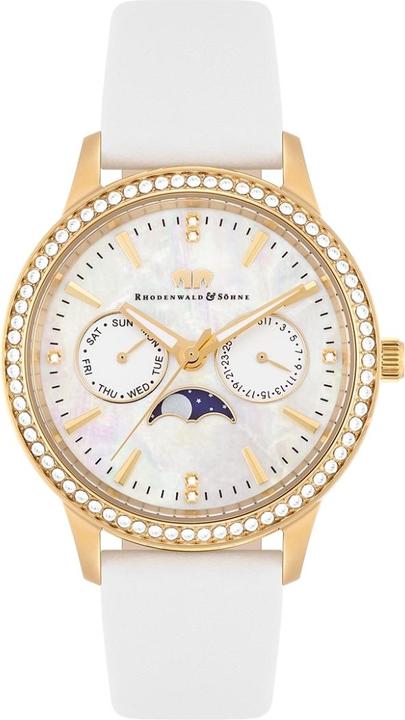Actual product image Multifunctions Amidala Genuine Leather Yellow Gold - 34116 (Analogue wristwatch, 38 mm)