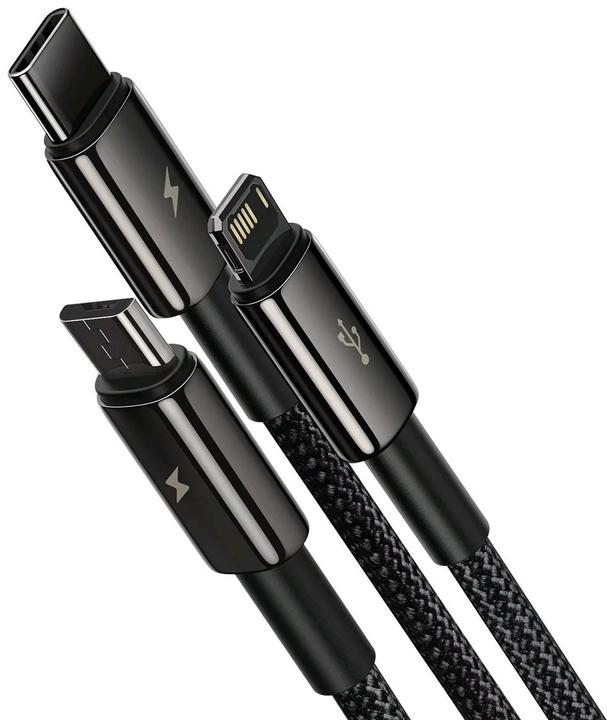 Produktbild Baseus USB A – USB C, Lightning, USB Micro B (1.50 m, USB 2.0, 66 W)