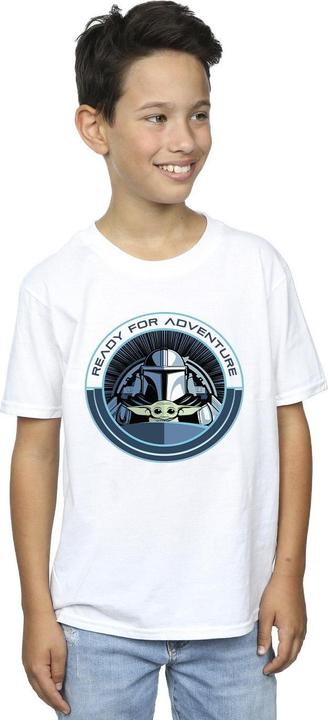 Actual product image Star Wars Boys The Mandalorian Grogu Ready For Adventure T-Shirt (116)
