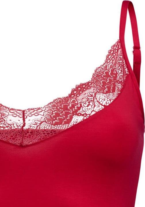 Produktbild ISA Bodywear Spaghetti-Top mit zarter Spitze (M)