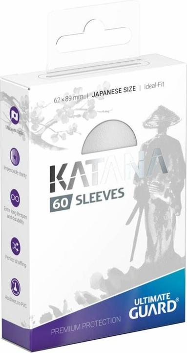 Ultimate Guard Kartenhülle Katana Sleeves Japanische Grösse Weiss 60