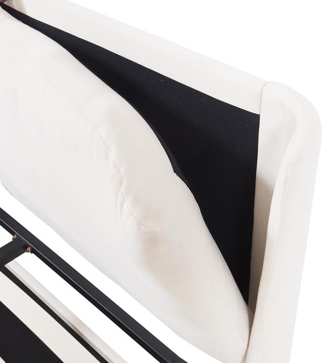 Actual product image En.Casa Polsterbett Lunner mit Bettkasten 140x200 cm Beige (200 x 140 cm)