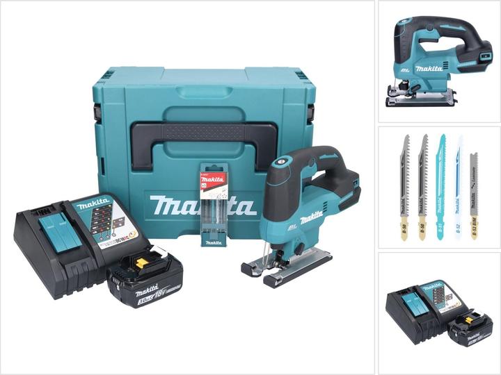 Produktbild Makita DJV 184 RF1J Akku Stichsäge 18 V Brushless + 1x Akku 3,0 Ah + Ladegerät + 5 tlg.