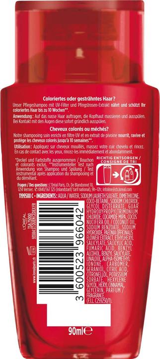 Produktbild L'Oréal Paris Elseve Color-Vive Pflegeshampoo Mini-Format (90 ml, Flüssiges Shampoo)