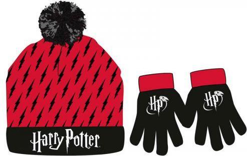 GED Harry Potter Set Guanti e Berretta Rosso/Nero